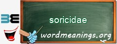 WordMeaning blackboard for soricidae